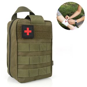 Erste Hilfe Set Tasche taktisch Notfalltasche Medizintasche Reiseapotheke Rettungsbeutel Outdoor Camping tragbar （Enthält kein medizinisches Material）(Armeegrün)
