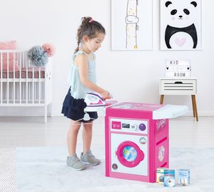 Unicorn Kinder Waschmaschine im Einhorn Design mit Sound + Bügeleisen