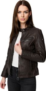 Tazzio Damen Lederjacke F522 (Braun, M)