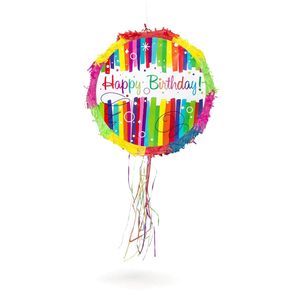 Bunte Happy Birthday Piñata