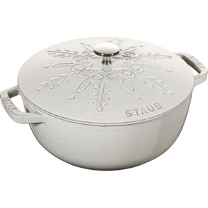 Staub runder Gusseisentopf Schneeflocke 3,6 ltr, Trüffel 405065480