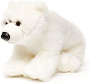 Uni-Toys - Eisbär Junges - 36 cm (Länge) - Polarbär aus Plüsch, Plüschtier