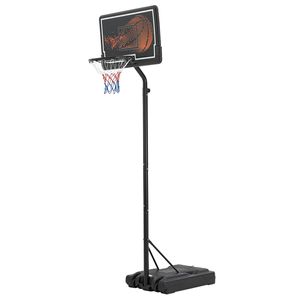 Juskys Outdoor Basketballkorb – Mobiler Basketball-Ständer mit Standfuß & Rädern für Kinder & Erwachsene höhenverstellbar in drei Stufen