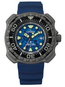 Citizen Herren Eco-Drive Solar Armband-Uhr aus Titan mit Kautschuk Band - Promaster Marine Diver - BN0227-09L