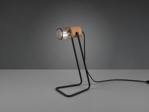 Industrial Retro LED Nachttischleuchte Gitterlampe für Jugendzimmer mit aus Holz
