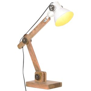 vidaXL Schreibtischlampe Industriestil Weiß Rund 58x18x90 cm E27