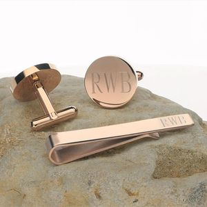 Buchstaben-Manschettenknöpfe, Krawattenklammern-Set, Buchstaben-Logo, Herren-Manschettenknöpfe-Set für Hochzeit, personalisierbar