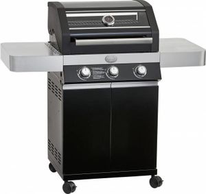 Rösle Videro G3 Pure schwarz Gasgrill  3 Hauptbrenner  Gesamtleistung 10.500 Watt  elektronische Zündung
