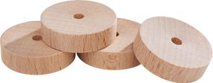 4 Holzscheiben/Räder, ca.30x8 mm