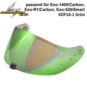 Scorpion Exo Visier KDF16-1 grün verspiegelt (Exo-1400/-Carbon/-Evo, R1/-Carbon/-Evo, 520/-Smart/-Evo)