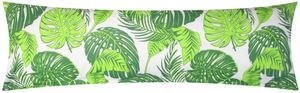 Baumwoll Renforcé Seitenschläferkissen Bezug 40x145cm - Tropische Blätter in grün - 100% Baumwolle Stillkissenbezug (KY-510-1)
