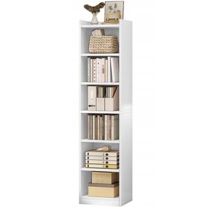 Weisses Stehendes Bücherregal Hoch Skandinavischer Stangenschrank Massiv