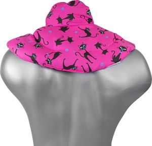 Nackenhörnchen mit Stehkragen Katzen-pink - Kirschkernkissen - Nackenkissen Wärmekissen - Nacken Kissen, Katze-pink, Kirschkern