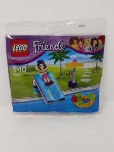 LEGO 30401 Pool Rutsche mit Schirm Polybag  LEGO Anzahl Anleitungen: 1, Anzahl Minifiguren: 1, Anzahl Teile: 40, Thema: LEGO Friends, Altersberatung: 5+, Veröffentlicht in: 2017, Zahl: 30401-1, EAN: 5702015876131, Gewicht: 0.0373 KG, Verpackungsmaße (lxbxh): 17 x 18.5 x 1.5 cm