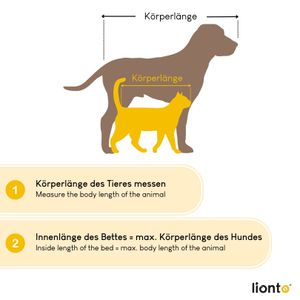 lionto Hundeliege Outdoor erhöhtes Hundebett Haustierliege (XL) 117x85 cm, Schwarz