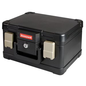 HMF 2511102 Feuerfeste Dokumentenkassette DIN A5 Honeywell, 31,4 x 25,3 x 18,6 cm, schwarz