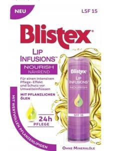 Blistex Lip Infusions Nourish 3,7g Lippenpflegestift Transparent Pfirsich Geschmack LSF 15