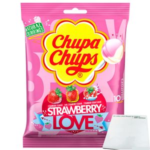 Chupa Chups Strawberry Love (120g Packung) + usy Block