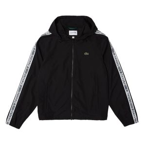 Lacoste Jacke Trainingsjacke mit Kapuze, Reißverschluss und Label-Details
