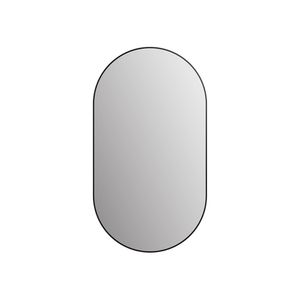Talos Picasso Design Spiegel schwarz 50x90 cm - mit hochwertigem Aluminiumrahmen für zeitloses Ambiente - Perfekter Badezimmerspiegel und Wandspiegel