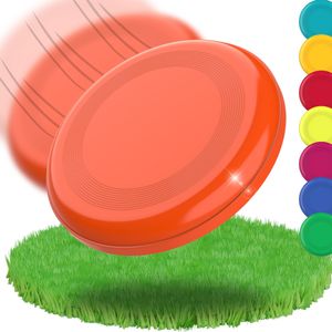 Frisbee Scheibe 'Space Flyer' Ø 22 cm - Wurfscheibe perfekt für Kinder, Erwachsene oder als Hundefrisbee - Spielzeug für Garten, Strand & Wasser - standard-orange