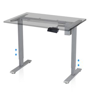 Wolketon Elektrický výškovo nastaviteľný stôl s rámom proti kolízii s pamäťovým ovládaním do 80 kg, sivý