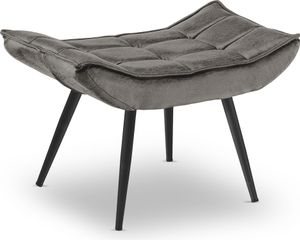 M MCombo Sitzhocker Fußstütze mit Metallbeinen, Eleganter Hocker Ottoman Schminktisch für Wohnzimmer Schlafzimmer, Quadratisch 40 * 69 cm, 4779-2 (Dunkelgrau-Mikrofaser)