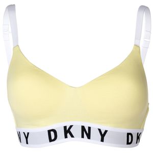 DKNY Damen Bustier  - Bra, Triangel BH, Logo, einfarbig Gelb M