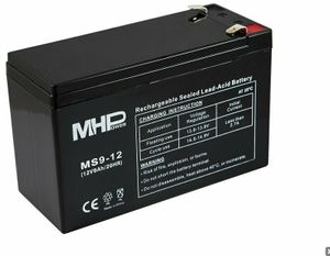 Batterie MHPower MS9-12 VRLA AGM 12V/9Ah, Ersatz für RBC17