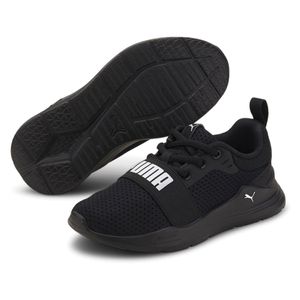 Puma wired jr. kinderschuhe textile running black black 29