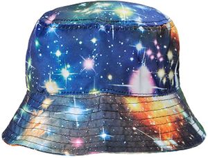 Herren Frauen Uni Galaxie Bucket Hat Fischerhüte Sommerhut Outdoor-Hut
