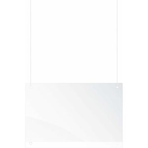 FRANKEN Schutzscheibe Plexiglas (B)800 x (H)650 mm inkl. Perlschnur