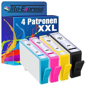 Tito-Express 4er Set ersetzt HP 364 XL 364XL für Deskjet 3070A 3520 Officejet 4620 4622 Photosmart 5510 6510 5515