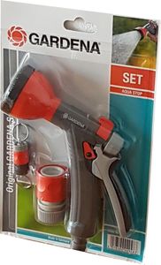 Gardena Brausen Set mit Anschlußstück und Schlüsselanhänger Aqua Stop 8184-46 Gardena Brausen Set mit Anschlußstück und Schlüsselanhänger Aqua Stop 8184-46