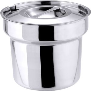 Bain Marie Topf mit Deckel, aus Edelstahl, hochglänzend, 4,2 l Volumen