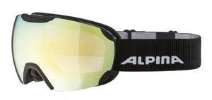 Alpina Erwachsene Skibrille PHEOS Quattroflex Verspiegelte Scheibe schwarz