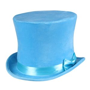 Kostüm Zubehör Zylinder Hut neon blau Karneval Fasching Gr. 59/60