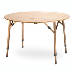 Runder Campingtisch mit Bambusplatte + integriertem Flaschenöffner Kitpac Round Zempire ZE-0190515