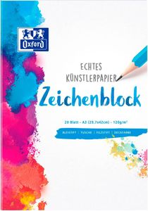 Oxford Zeichenblock DIN A3 blanko 120 g/qm 20 Blatt
