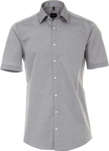 VENTI Herren Businesshemd Kurzarm Kent Modern-Fit Silbergrau 42