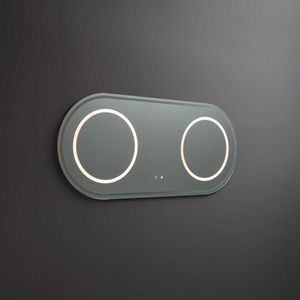 Ovaler Spiegel 180x80 mit LED-Beleuchtung und Touch Sensor