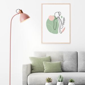 BRILLIANT schlichte Standleuchte Erena in rosa| Fußschalter | schwenkbarer Kopf | Höhe 150cm | Metall/Holz | 1x E27 max. 40W