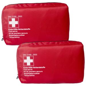 KFZ-Verbandtasche Rot nach DIN 13164:2022 (2 Stück)