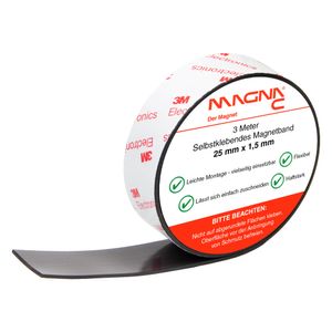 Magna-C® Magnetband selbstklebend 3m x 25mm x 1,5mm