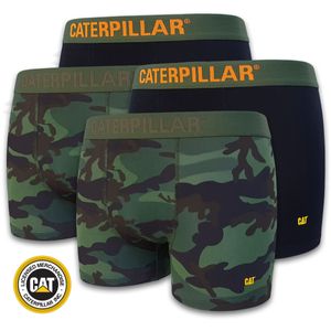 CAT® CATERPILLAR Boxershorts Camouflage | Größe XL (7) - 4er Pack | Atmungsaktive Retro Shorts | Herren Boxer Short | Unterhosen Etikettenlos