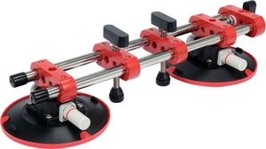 Doppel Saugnapfhalter 150mm Handpumpe Gummisauger Vakuum-Saugnapfheber Keramikfliesenheber