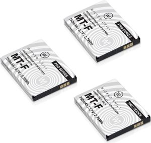 Wicked Chili 3 Stück Akku kompatibel mit AVM Fritz!Fon C5 / C4 / M2 / Fritzfon Telefon Zusatzakku Ersatz-Akku für Original AVM Fritz Fon 312BAT006, 312BAT016 (750mAh Li-Ion)