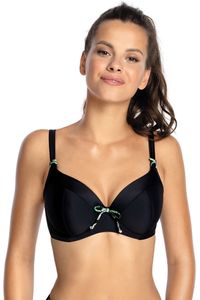 Gaia dame bikini bh schalen glatt mikrofaser sommer bademode strandmode 011f nea, schwarz, 95c