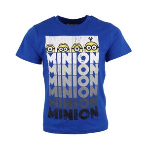 Die Minions Jungen Kurzarm T-Shirt – Blau / 116
