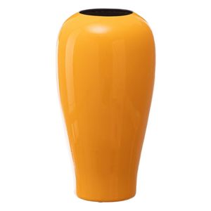 Vase 41 cm aus Keramik Gelb